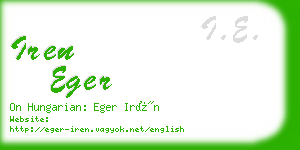iren eger business card